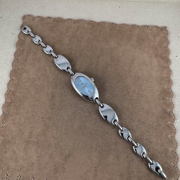 Movado ESQ Vintage Stainless Steel Blue dial & Mariners G Link Womens watch Vintage Movado ESQ Stainless Steel Watch Blue dial  main image 3